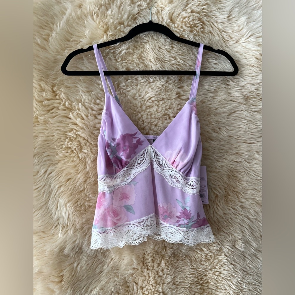 Wild Fable Floral Lace Trim Camisole.